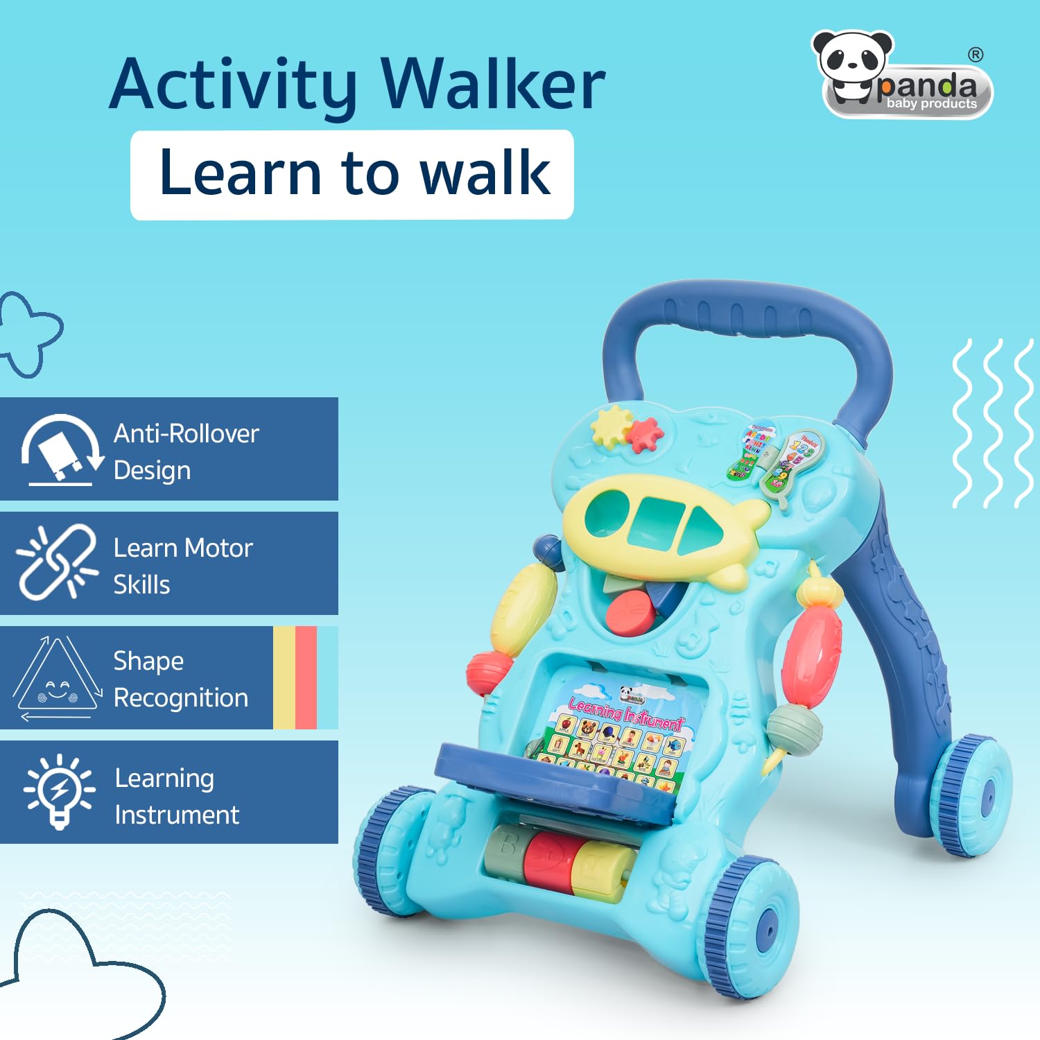 Panda Baby Products Push Walker for Kids - Gizmeleon